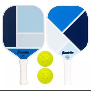 Franklin Cove Pickleball Paddle and Ball Set 2 Player Blue White X-40 NEW